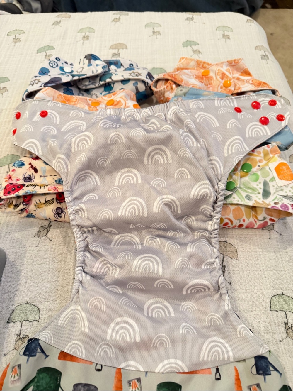 Happy Beehinds Pocket Diapers Lot 7 No Inserts One Size - Picture 7 of 10